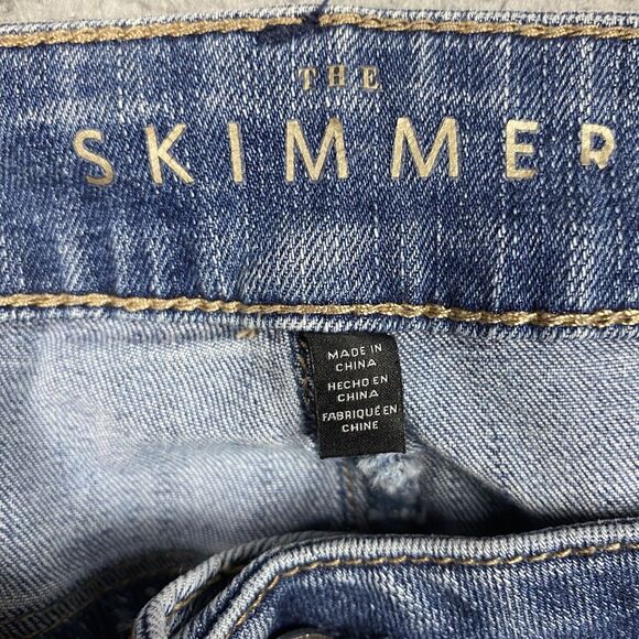 White House Black Market Skimmer Jeans Womens 4 Distressed Ankle Cuff 30x30 WHBM - Picture 16 of 16